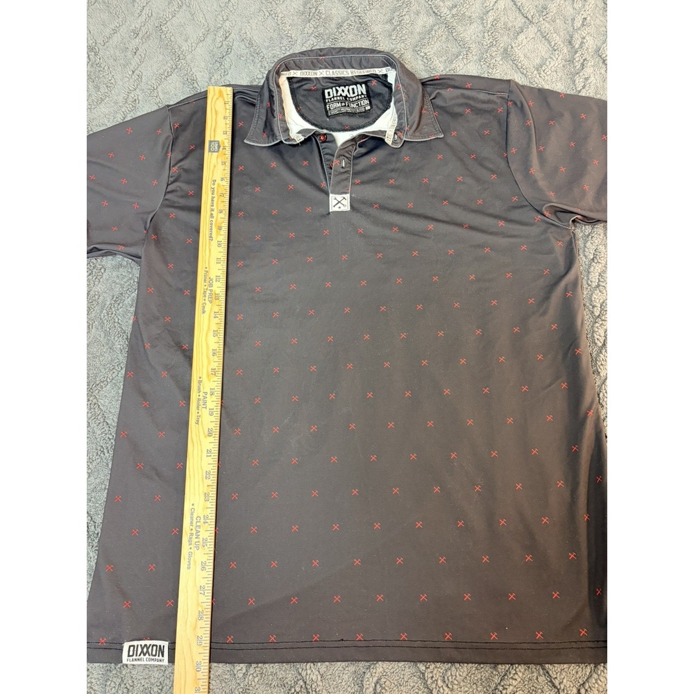 Dixxon Flannel Company Men's Short Sleeve Button-Up Black/Red Geometric XL - Picture 4 of 6